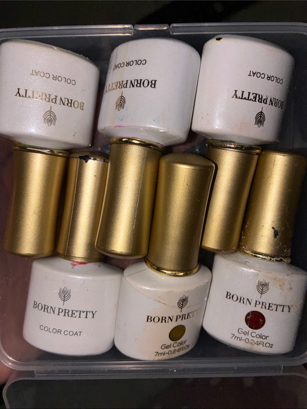 Gold & White Gel Nail Polish Set - White and Gold